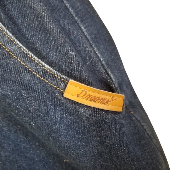 Dreams Vintage Women's Jumpsuit Size L Denim Studded Snap Elastic Playsuit Rompe - Picture 6 of 16